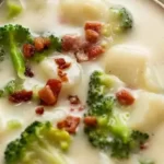 Creamy broccoli and potato soup