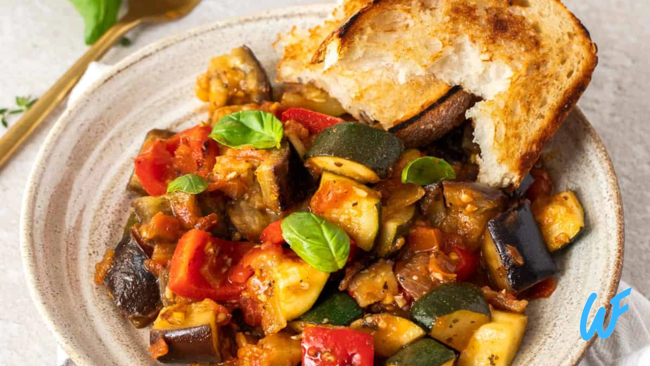 Ratatouille with crusty bread