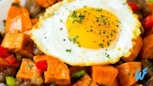 Sweet Potato Hash with Turkey Sausage and Spinach