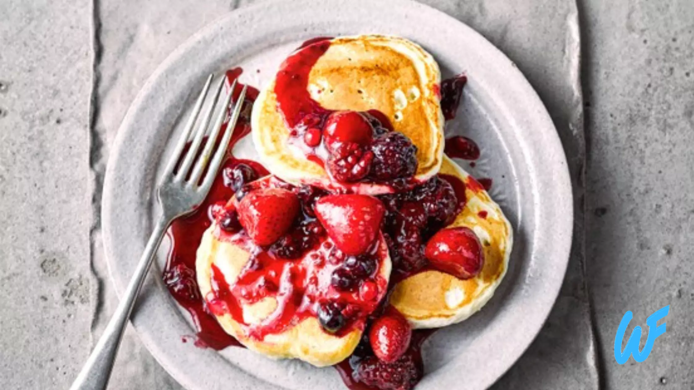 Whole Wheat Vegan Pancakes with Berry Compote