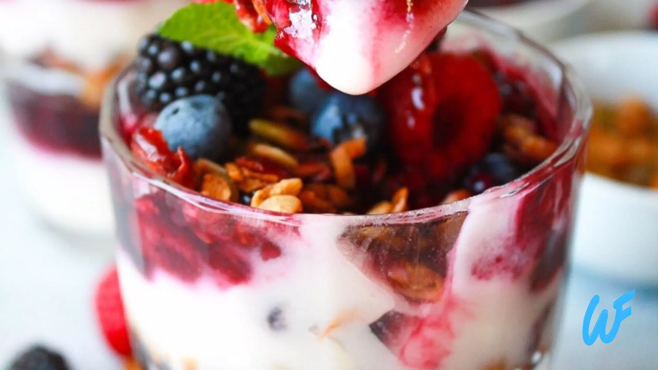 Vegan Yogurt Parfait with Granola and Berries