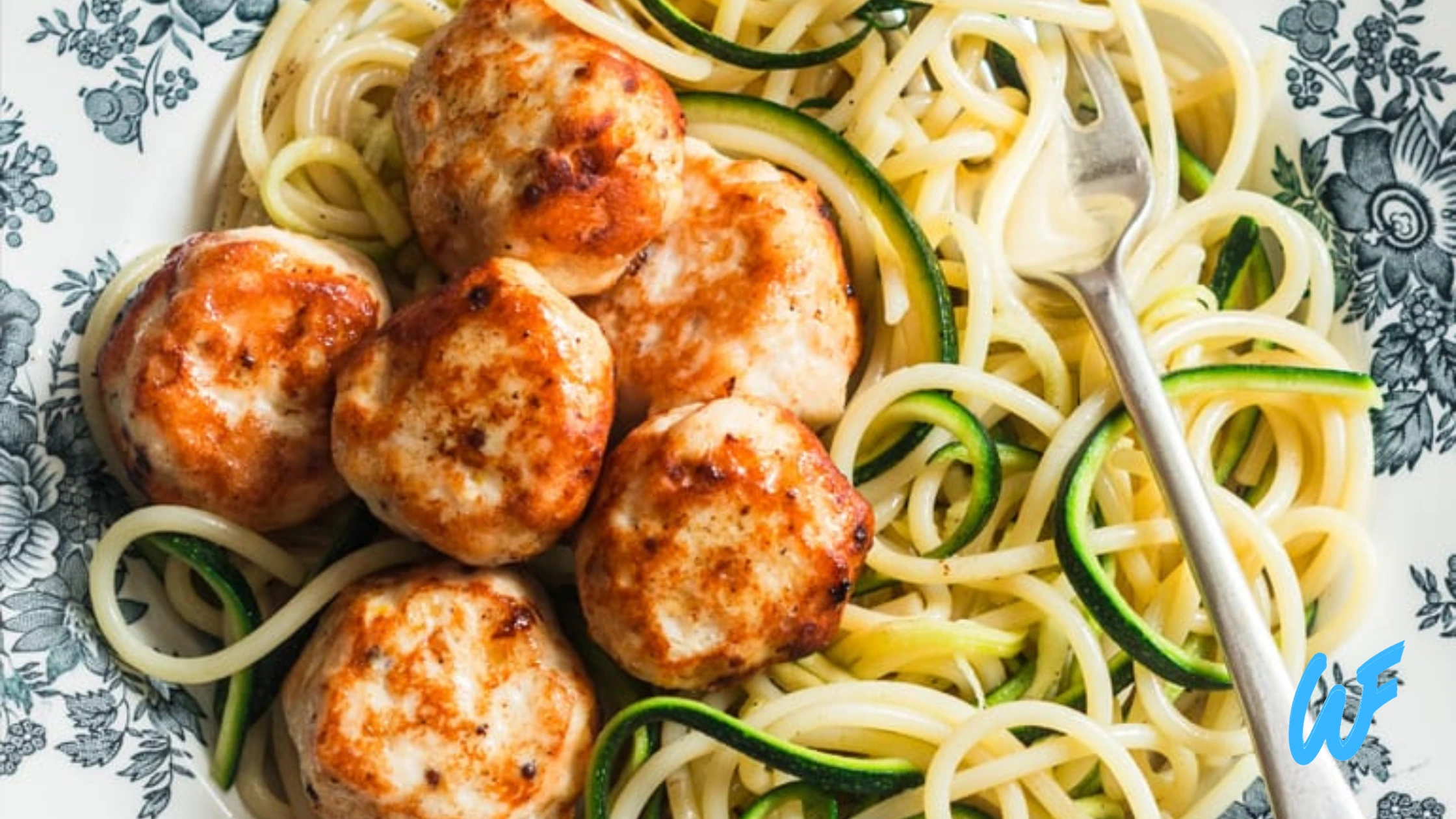 Baked Turkey Meatballs with Zucchini Noodles