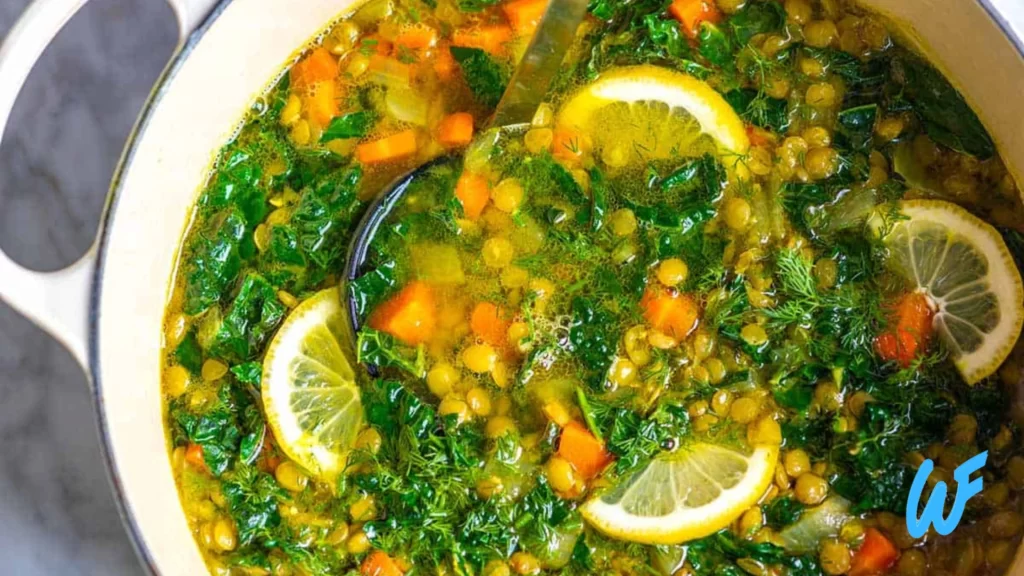 Spinach and Lentil Soup with Turmeric