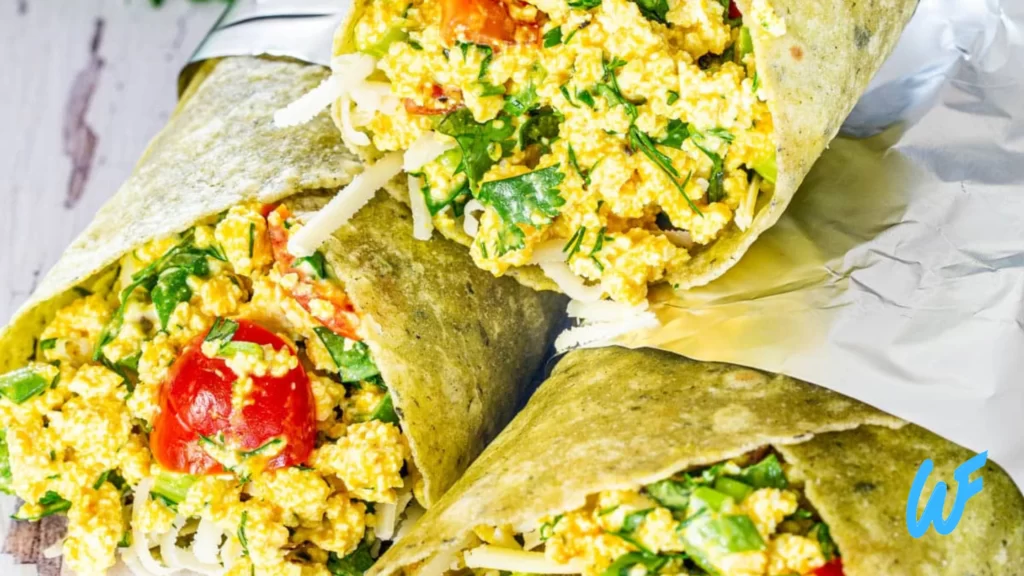 Vegan Tofu and Vegetable Breakfast Burrito