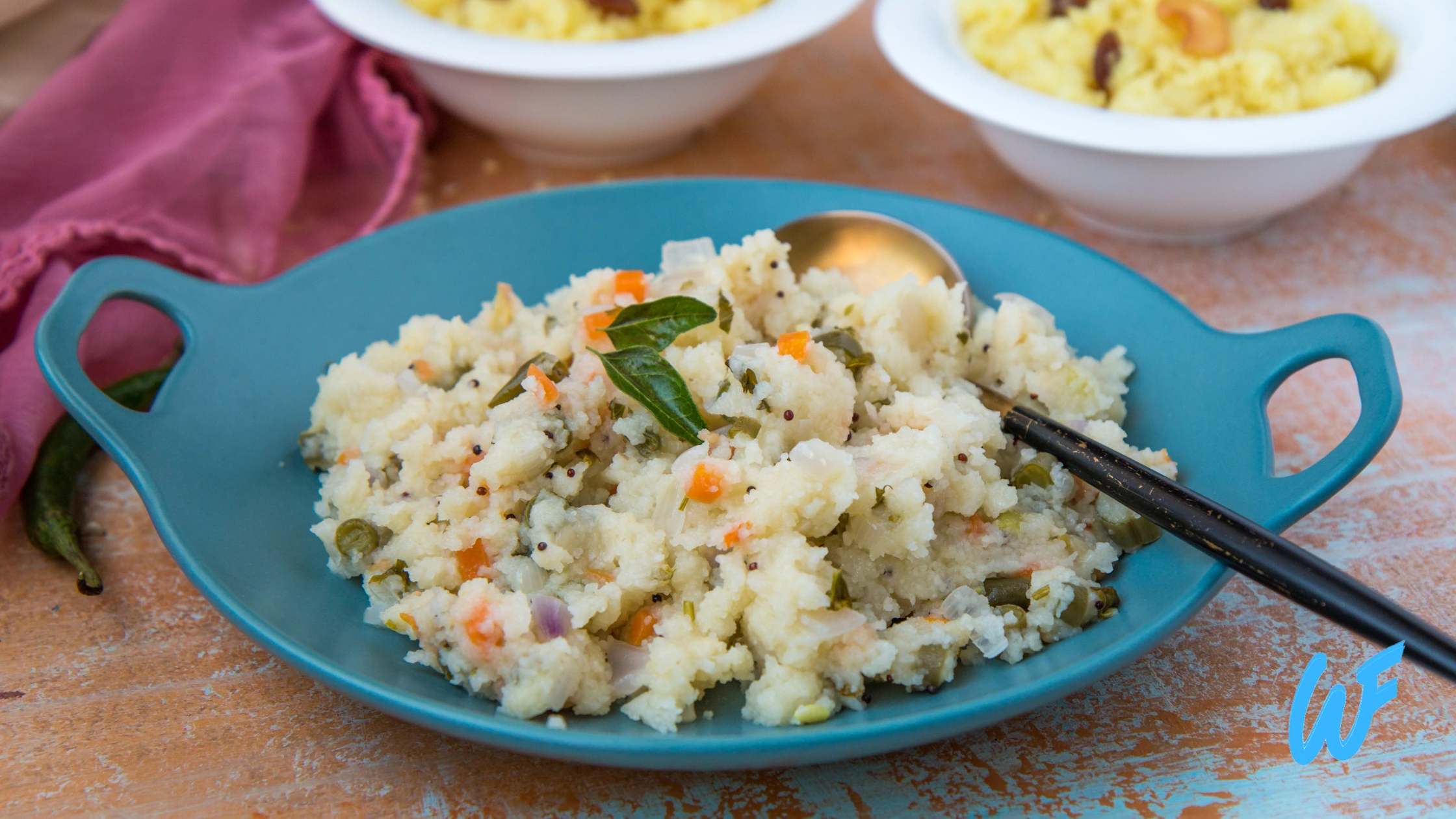 Semolina (Sooji) Upma with Mixed Veggies