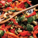 Stir-Fried Broccoli and Bell Peppers
