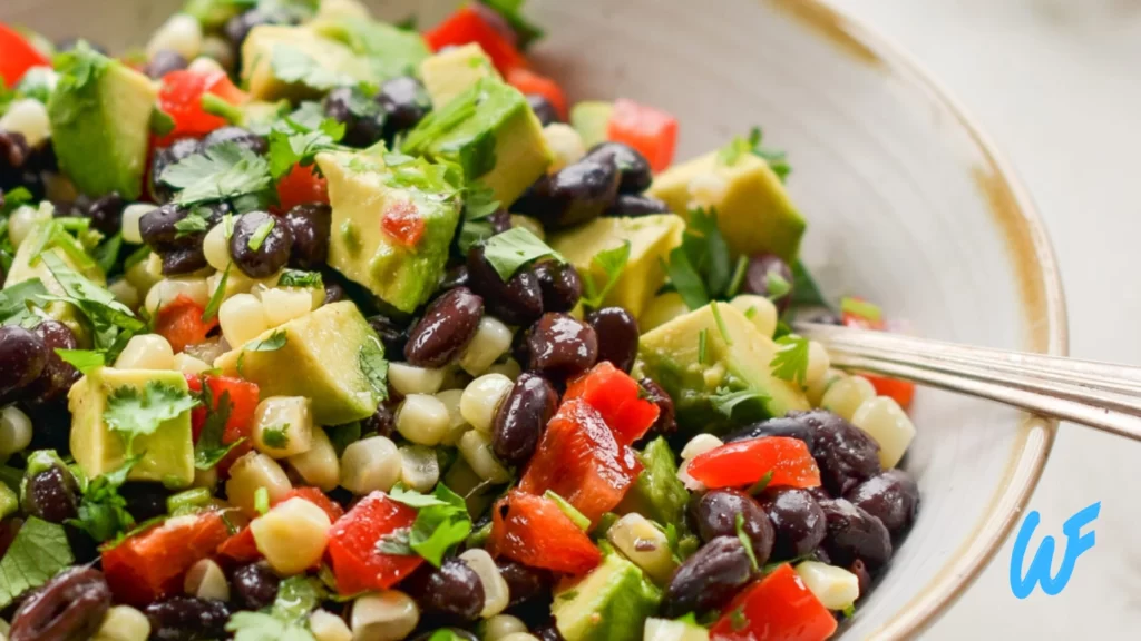 Spinach and Black Bean Salad with Lime-Cilantro Dressing