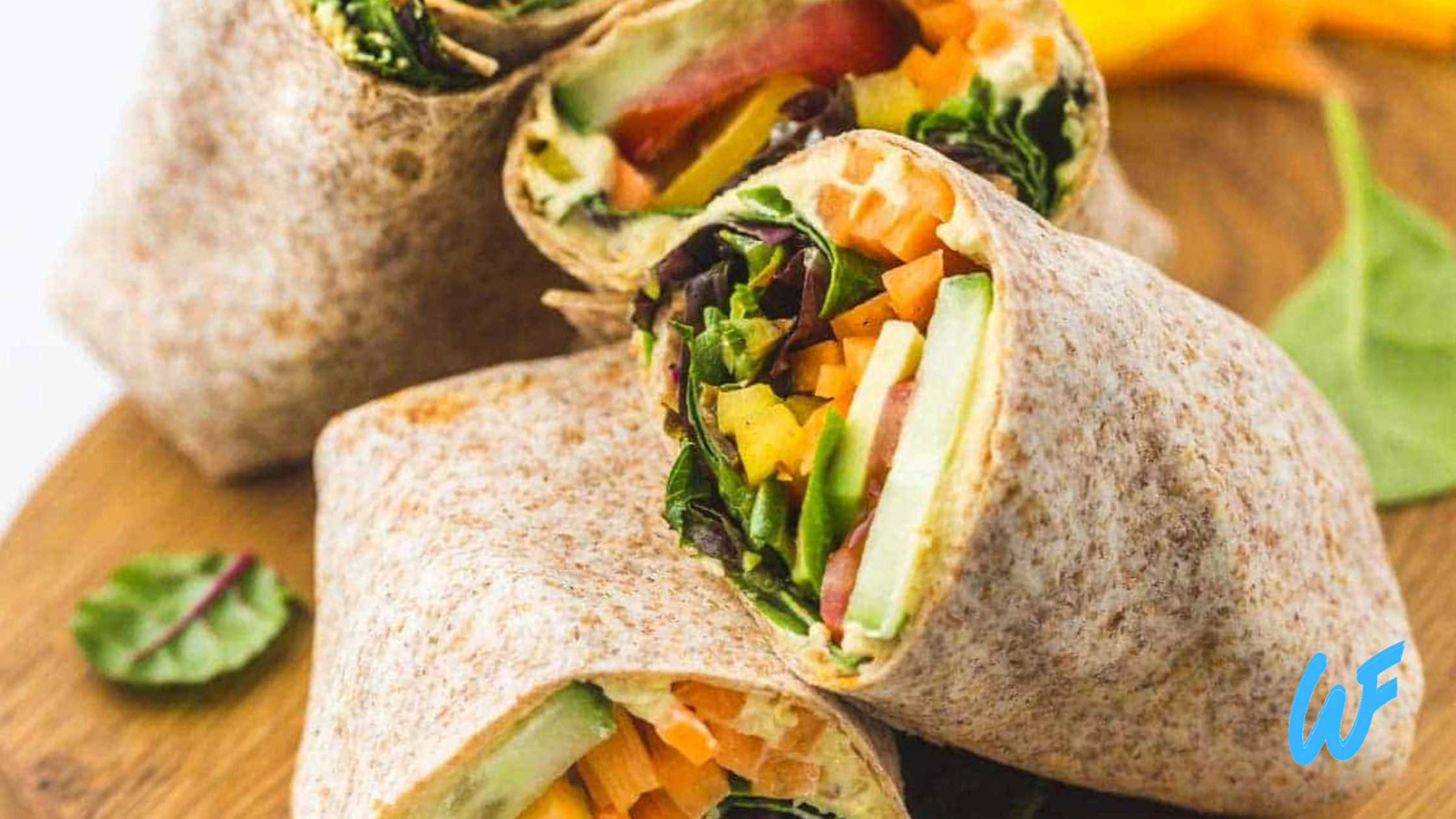 Vegan Breakfast Wrap with Hummus and Veggies