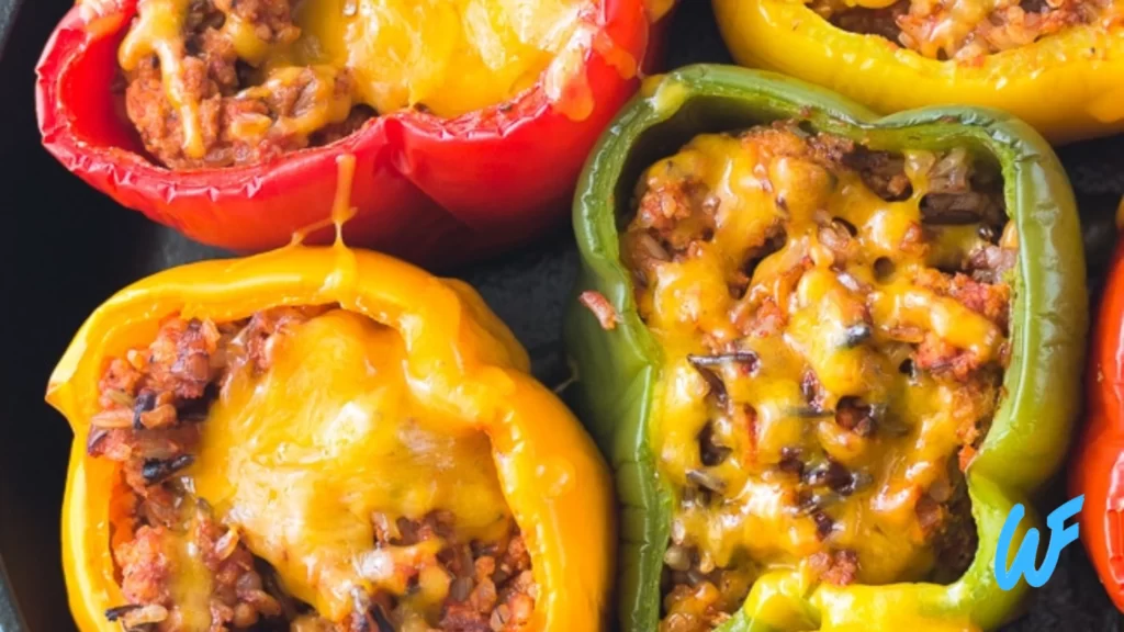 Baked Stuffed Capsicum with Lean Ground Turkey