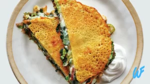 Vegan Chickpea Flour Pancakes with Vegetables