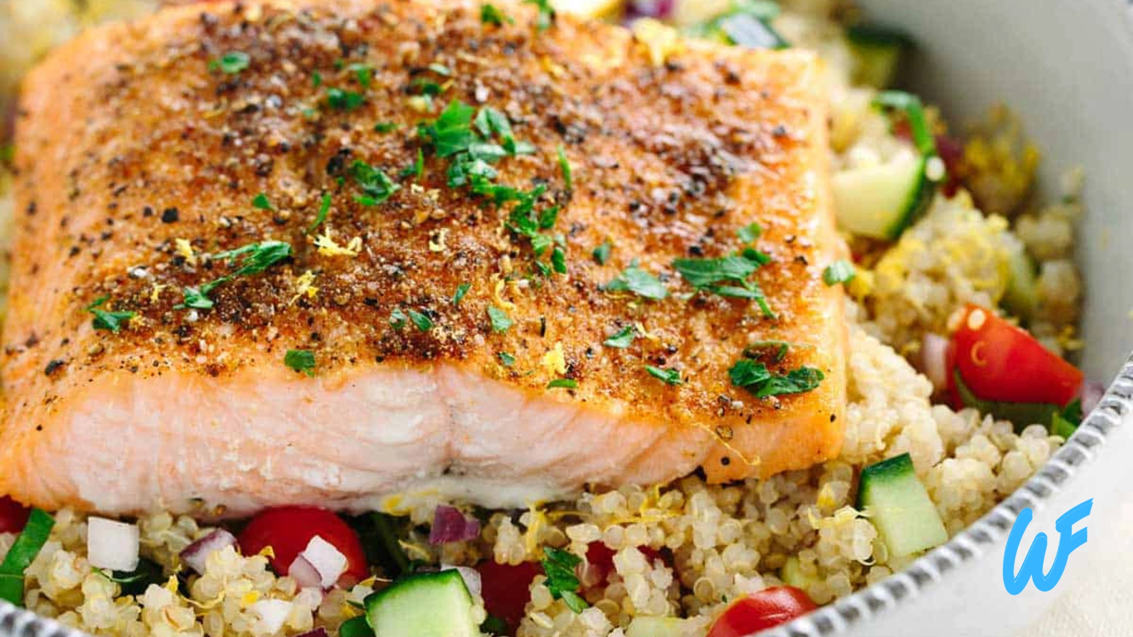 Baked Salmon With Quinoa Pilaf