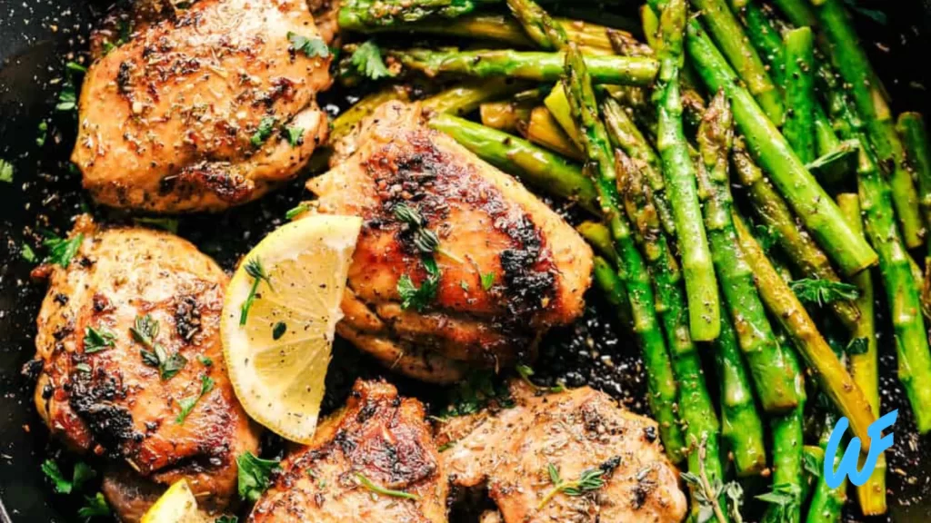 Grilled Lemon Herb Chicken with Steamed Asparagus