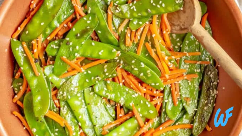 Steamed Snow Peas with Sesame Seeds