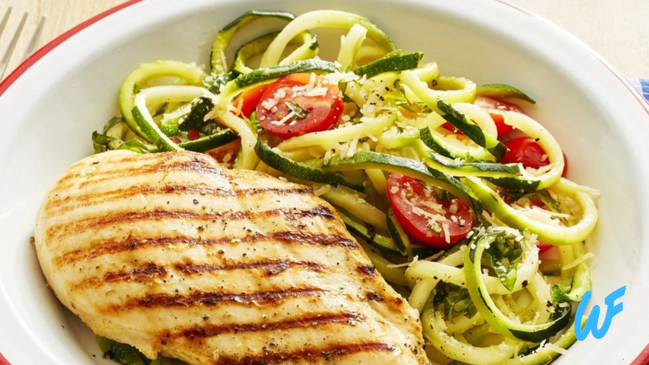 Grilled Chicken with Zucchini Noodles