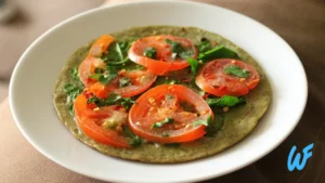 Vegan Spinach and Tomato Uttapam