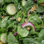Spinach and Paneer Salad with Lemon Vinaigrette