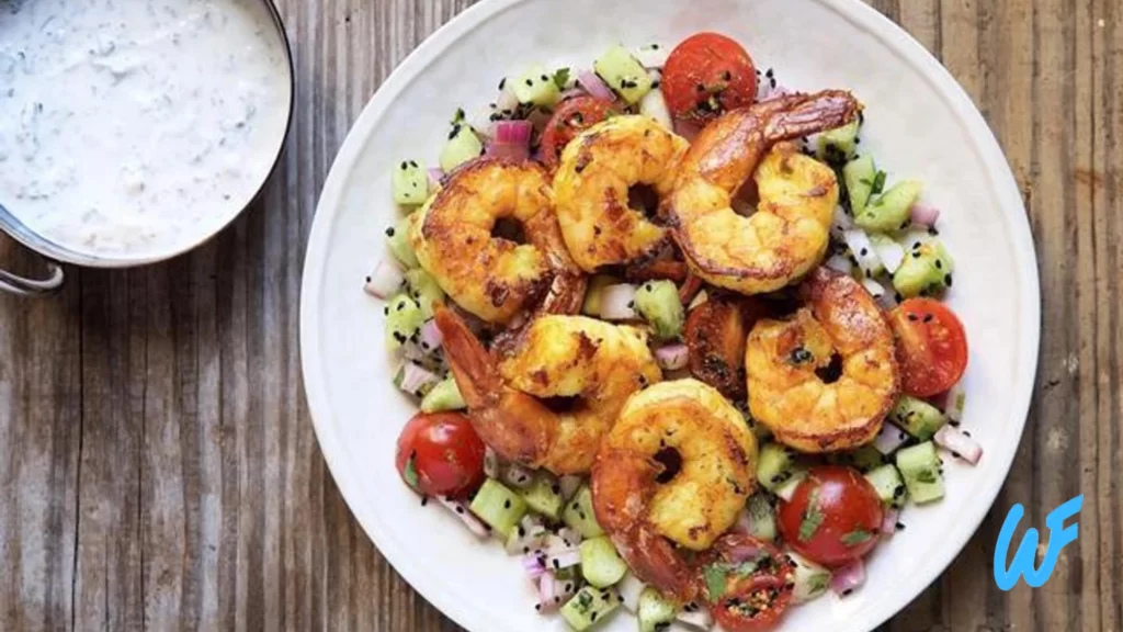 Tandoori Shrimp with Cucumber Mint Salad