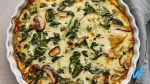 Read more about the article Spinach and Mushroom Quiche with Salad