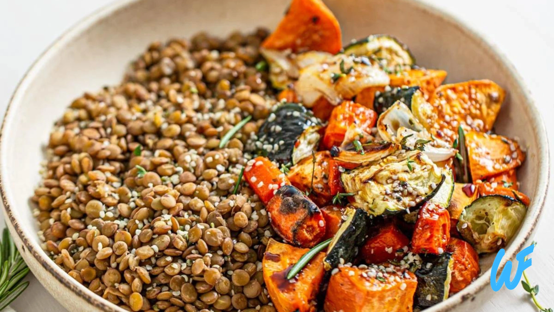 Grilled Vegetable and Lentil Bowl