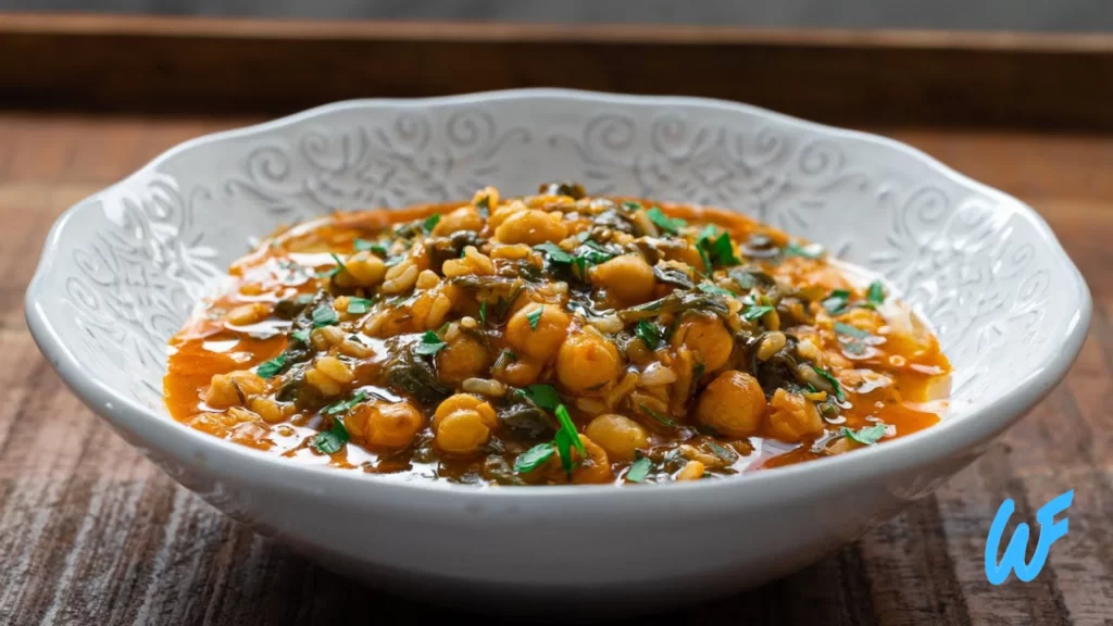 Chickpea and Spinach Stew with Brown Rice