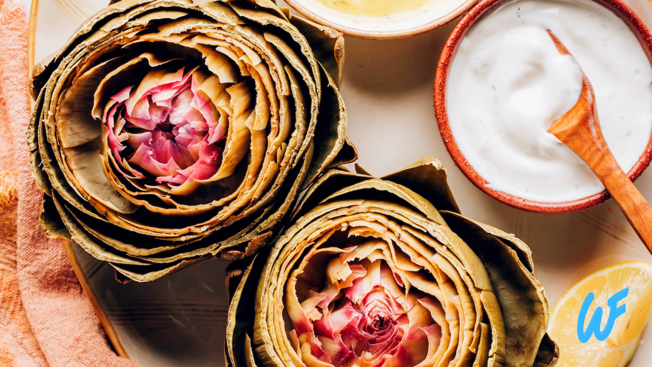 Steamed Artichoke with Lemon-Dill Dip