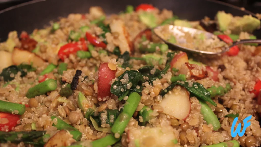 Lentil and Vegetable Stir-Fried Quinoa