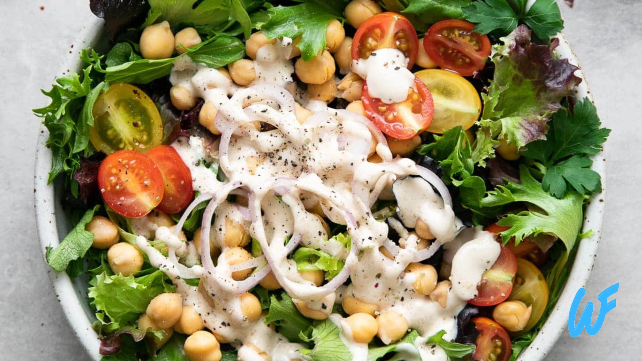 Chickpea and Tomato Salad with Lemon-Tahini Dressing