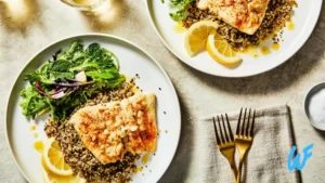 Baked Cod with Quinoa Salad