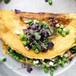 Vegan Chickpea Omelette with Spinach