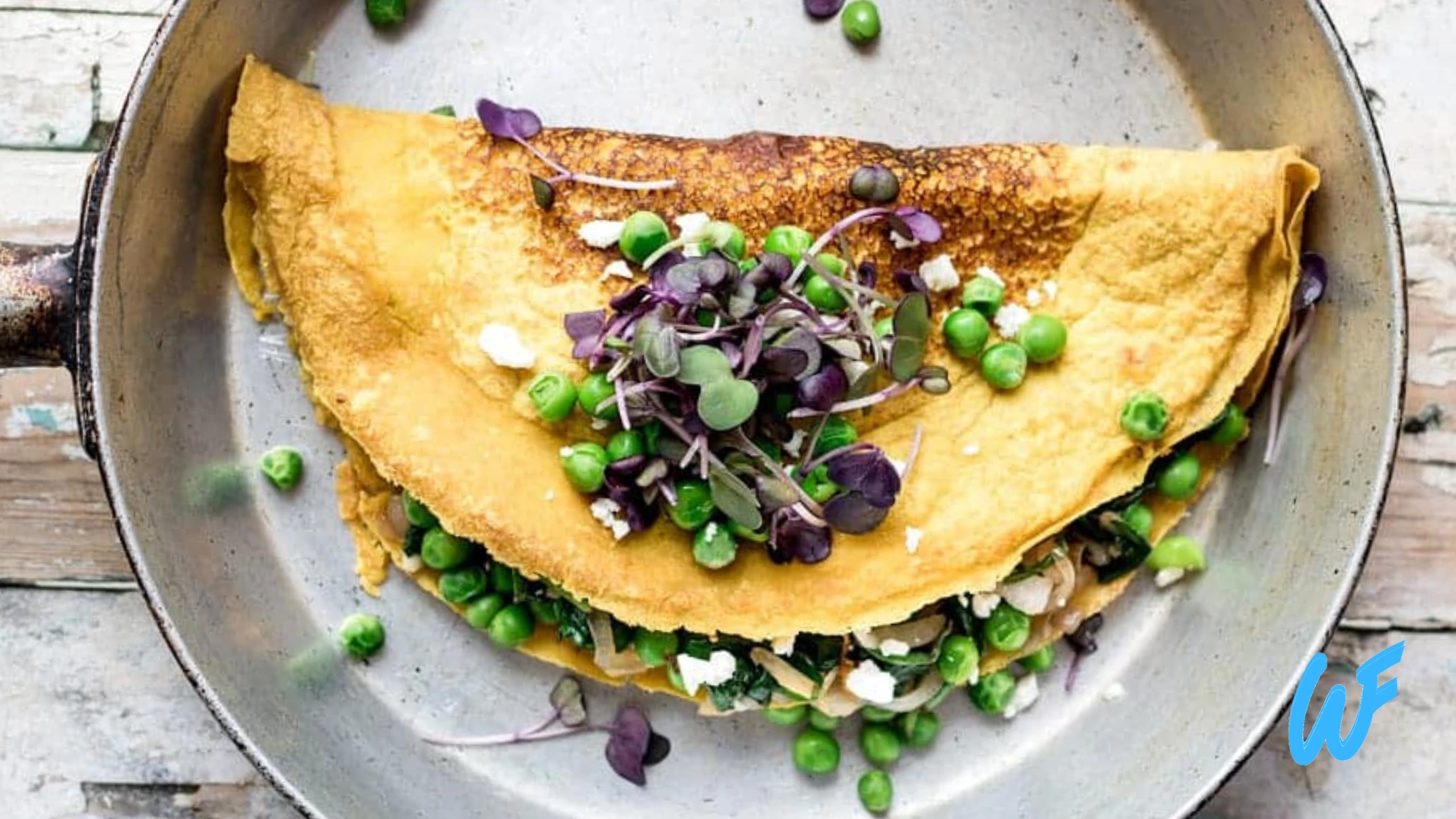 Vegan Chickpea Omelette with Spinach