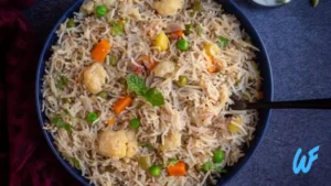 Lentil and Vegetable Pulao with Raita