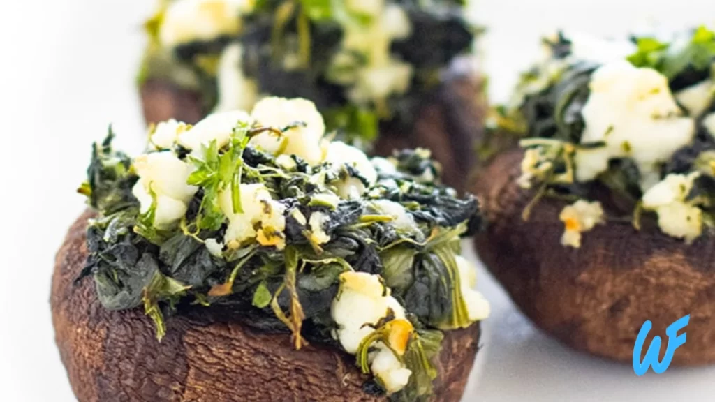 Spinach and Cottage Cheese Stuffed Mushrooms