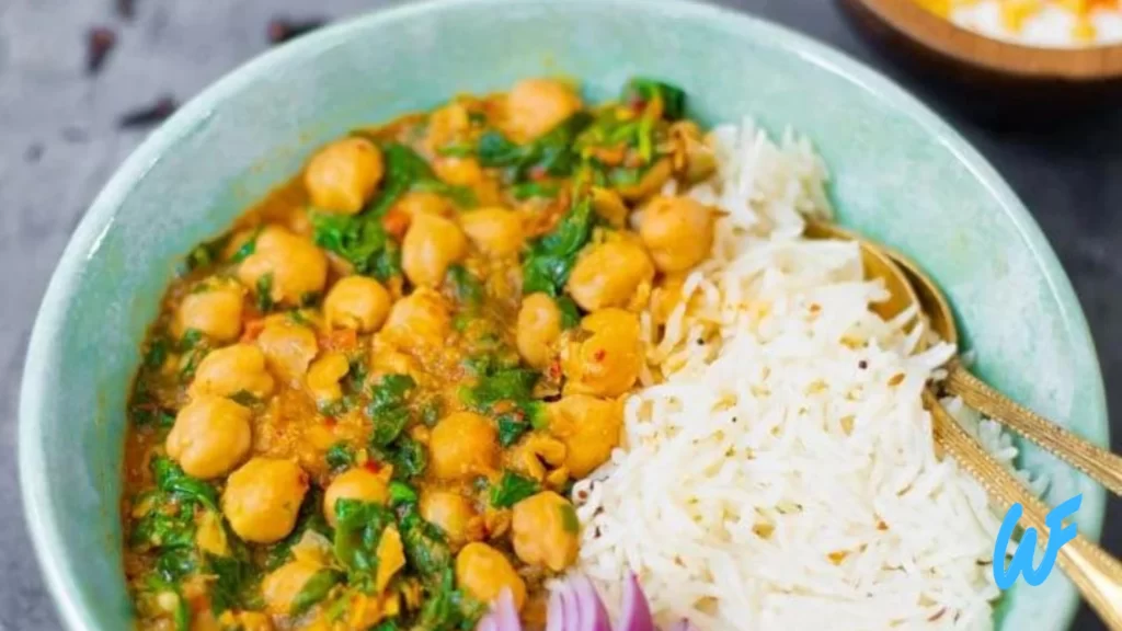 Read more about the article Chickpea and Spinach Curry with Steamed Basmati Rice