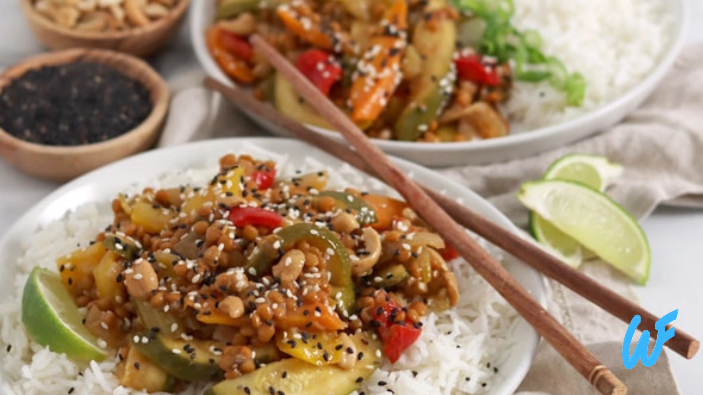 Lentil and Vegetable Stir-Fried Rice