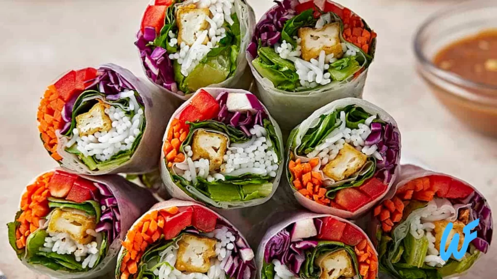 Rice Paper Rolls with Veggies and Tofu