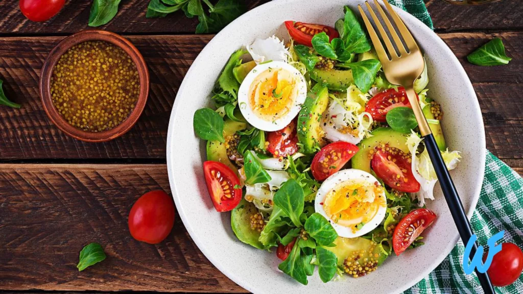 Boiled Egg Salad with Greens