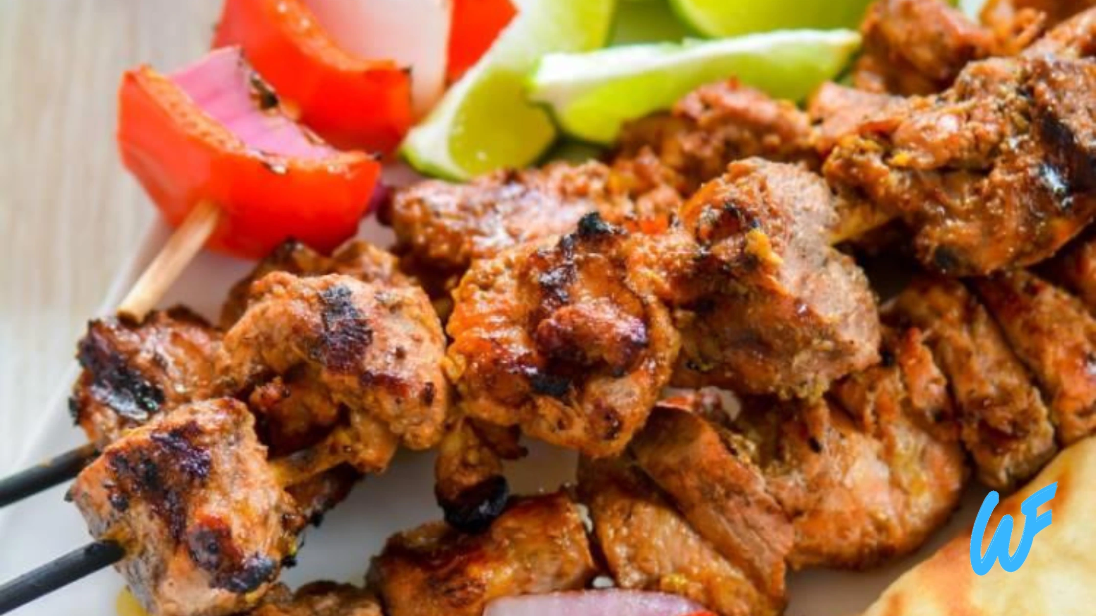 Tandoori Turkey Skewers with Mint Chutney