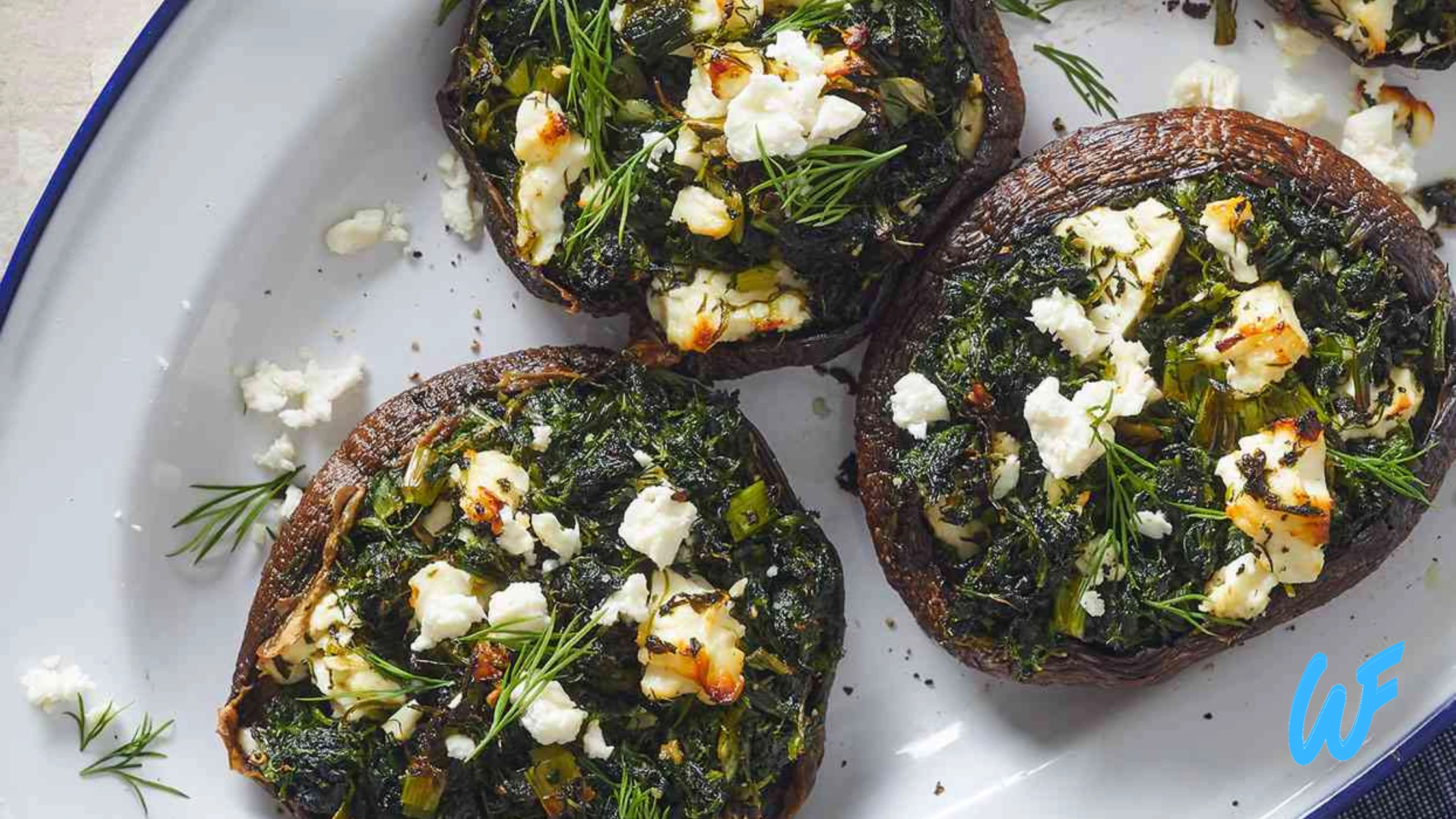 Spinach and Feta Stuffed Portobello Mushrooms