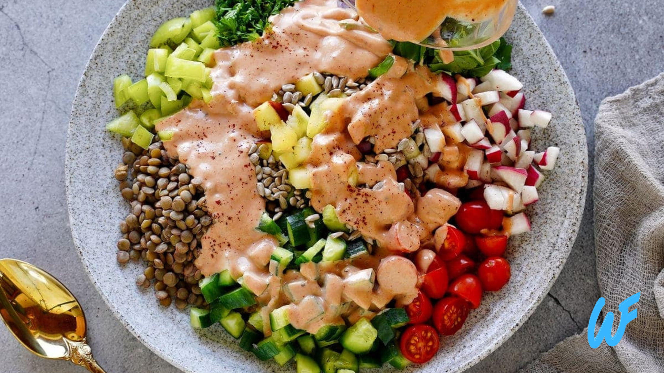 Lentil Salad with Lemon-Tahini Dressing