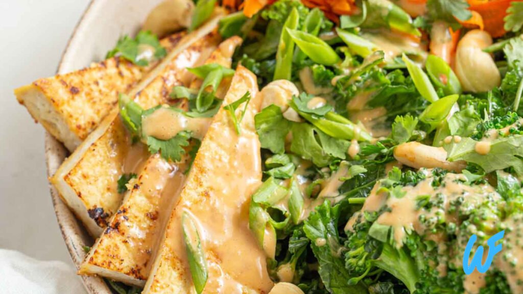 Vegan Tofu and Kale Salad