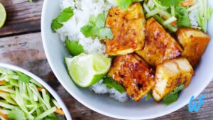 Vegan Tofu and Cilantro Lime Rice