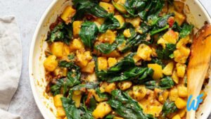 Vegan Spinach and Potato Stir-Fry