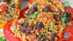 Stuffed Bell Peppers with Rice and Black Beans