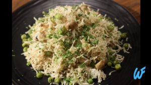 Mushroom and Pea Pulao