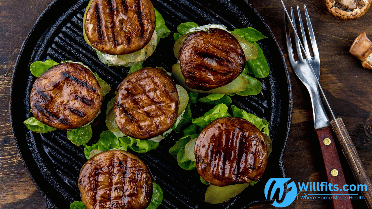 Air-Fried Portobello Mushrooms