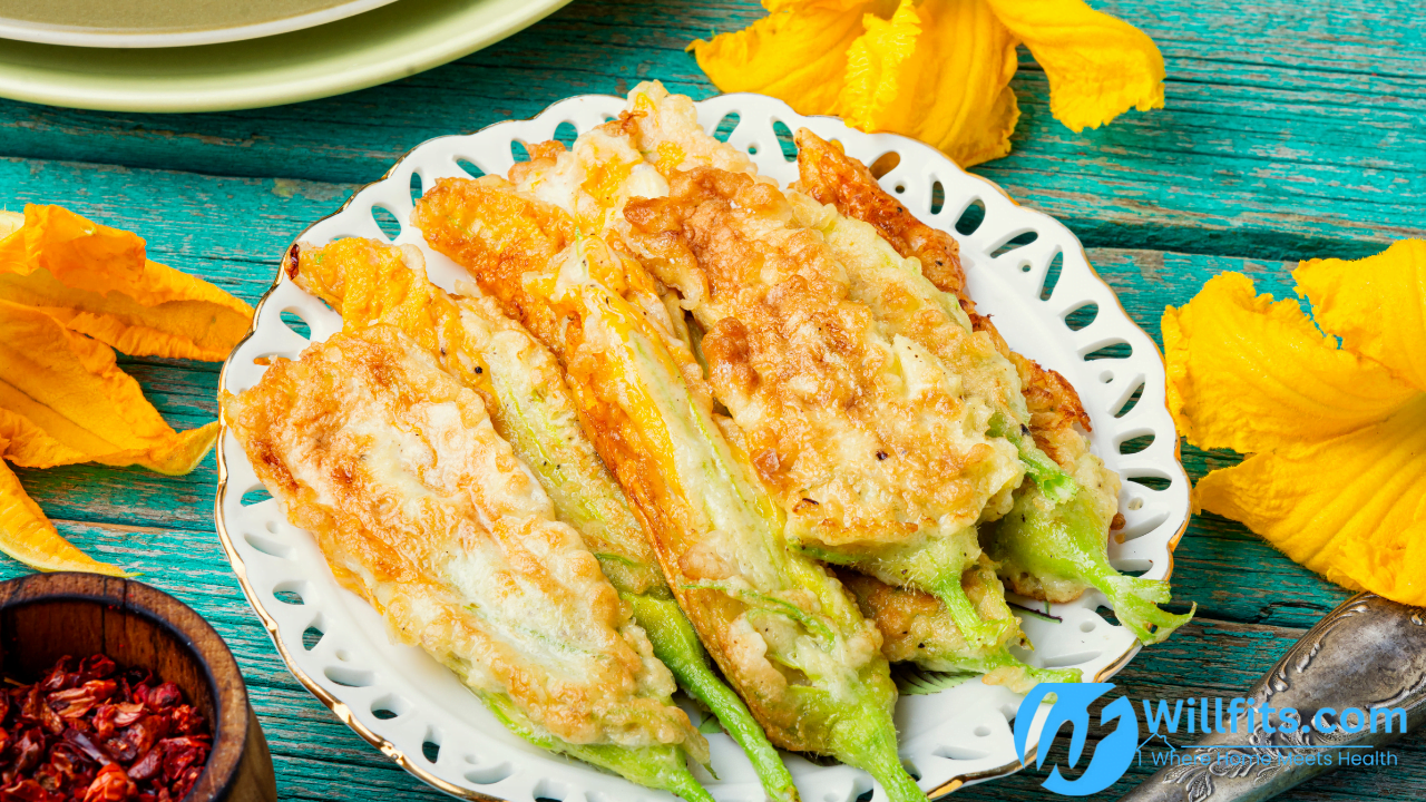 Vegan Stuffed Squash Blossoms