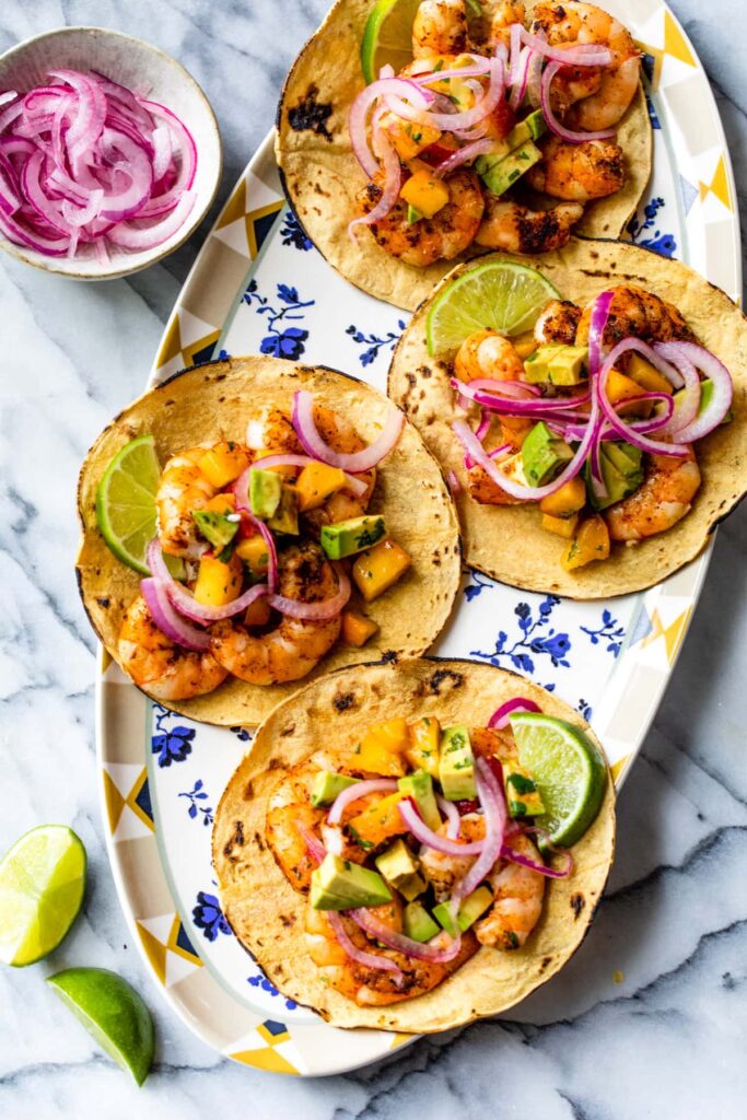 Read more about the article Grilled Shrimp Tacos with Peach Salsa By Willfits.com
