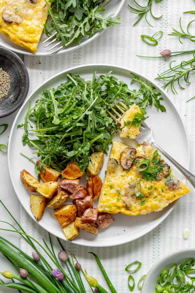 Read more about the article 20 Minute Mushroom Frittata with Cheddar Cheese By Willfits.com